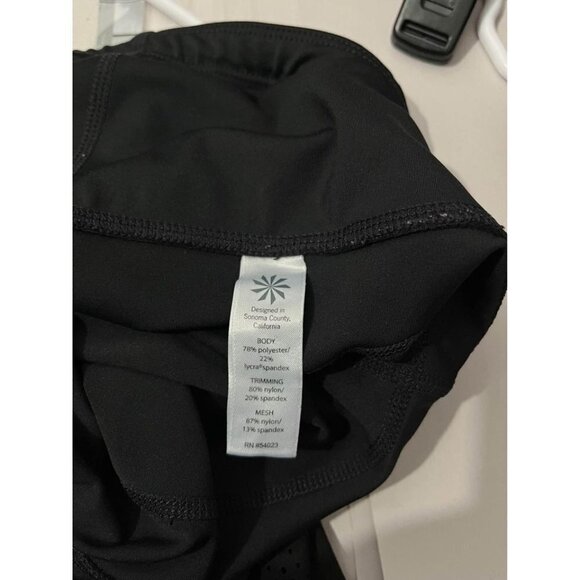 Athleta Black High Waisted Perforated And Mesh Calfs Size XS - Picture 8 of 8